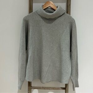 Cynthia Rowley Gray Cowl Neck Sweater Neck Zipper  Women’s Size Large NWT